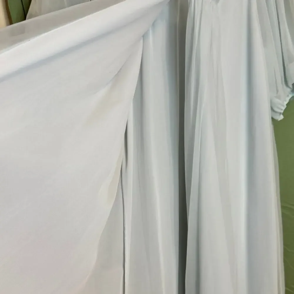Vintage Formfit Rogers Baby Blue Sheer Chiffon Peignoir Robe